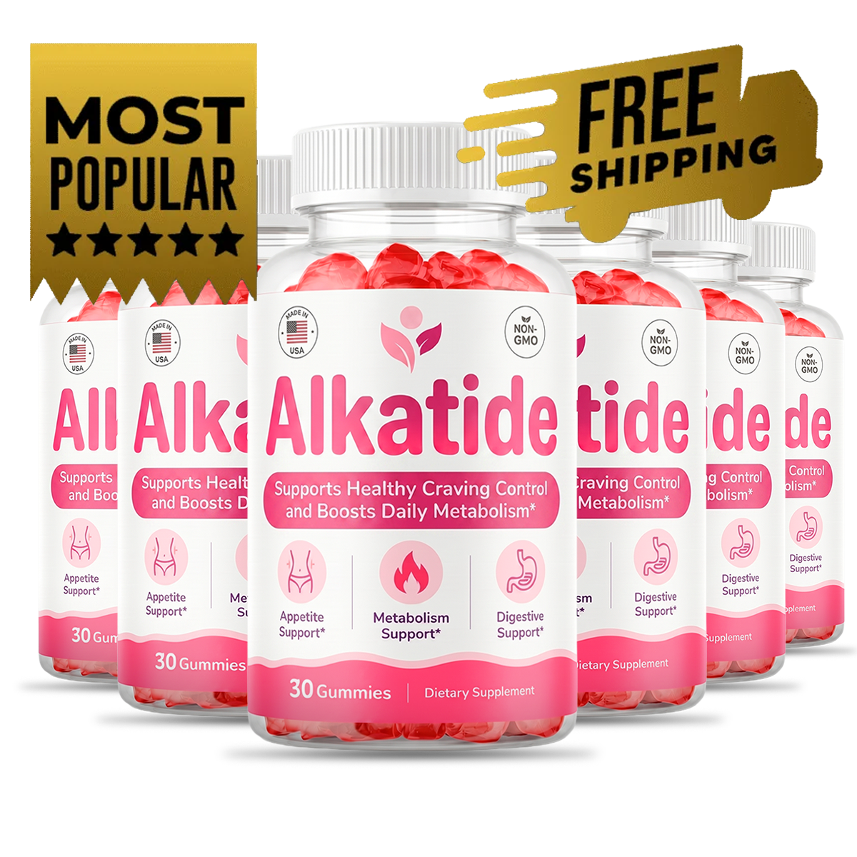 Alkatide® 6 bottle pack — 180-day metabolism gummy supply