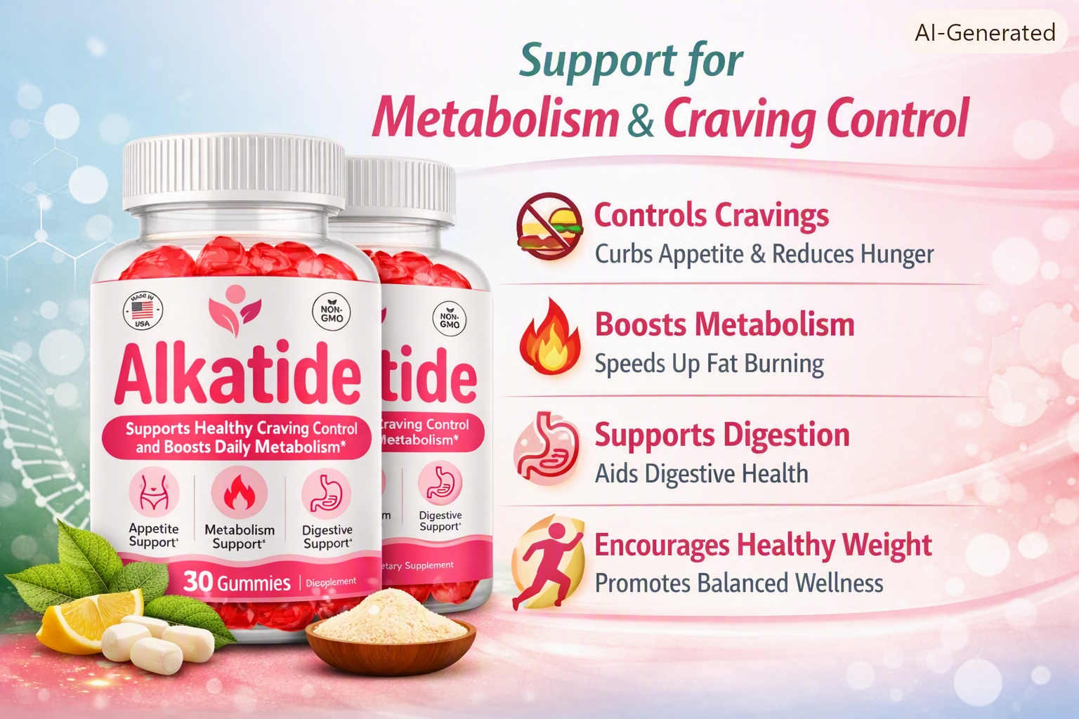 Alkatide ingredients — Apple Cider Vinegar, Pectin, and Citric Acid